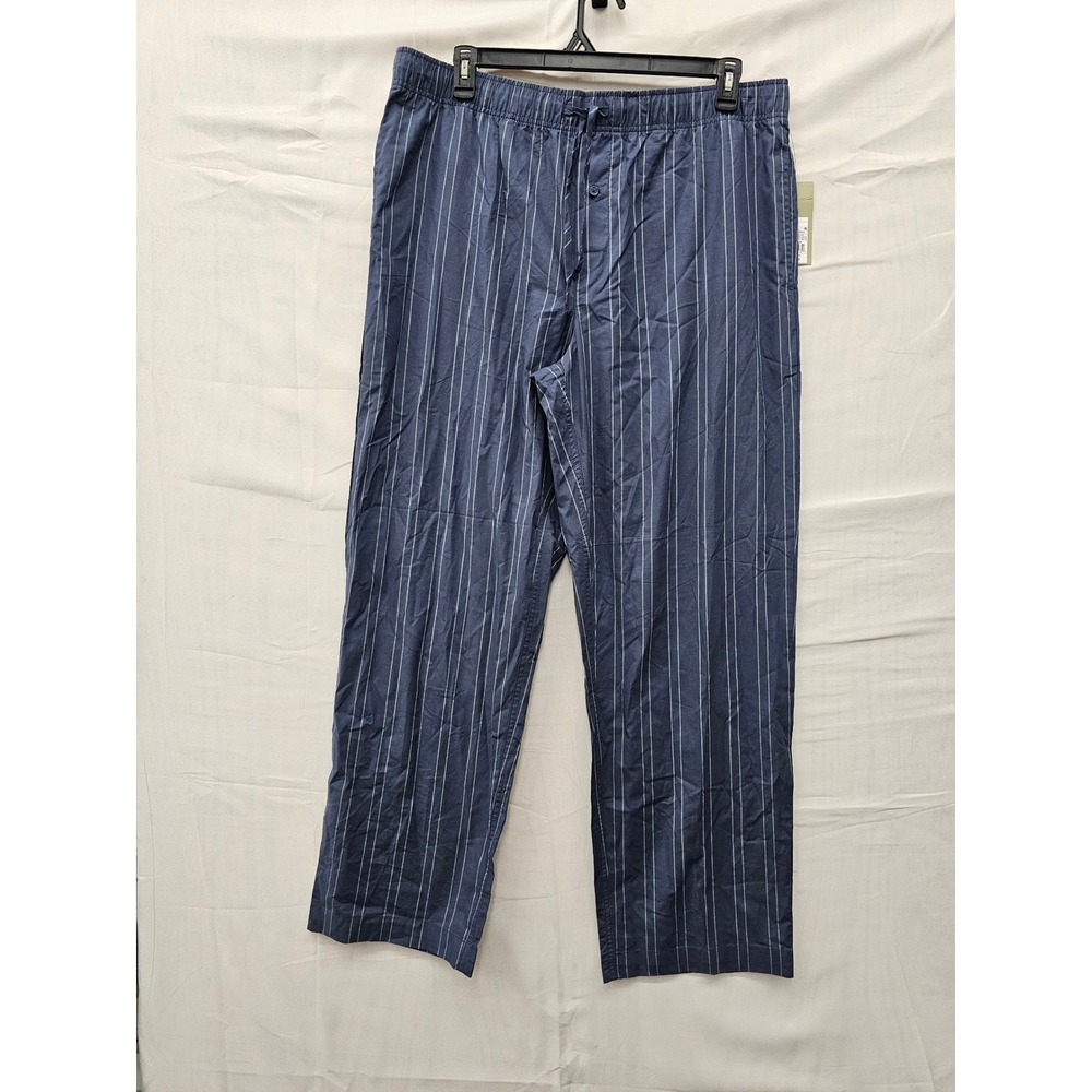 Goodfellow & Co Mens Pull On Pants Blue Cotton Pinstripe Casual Size Large